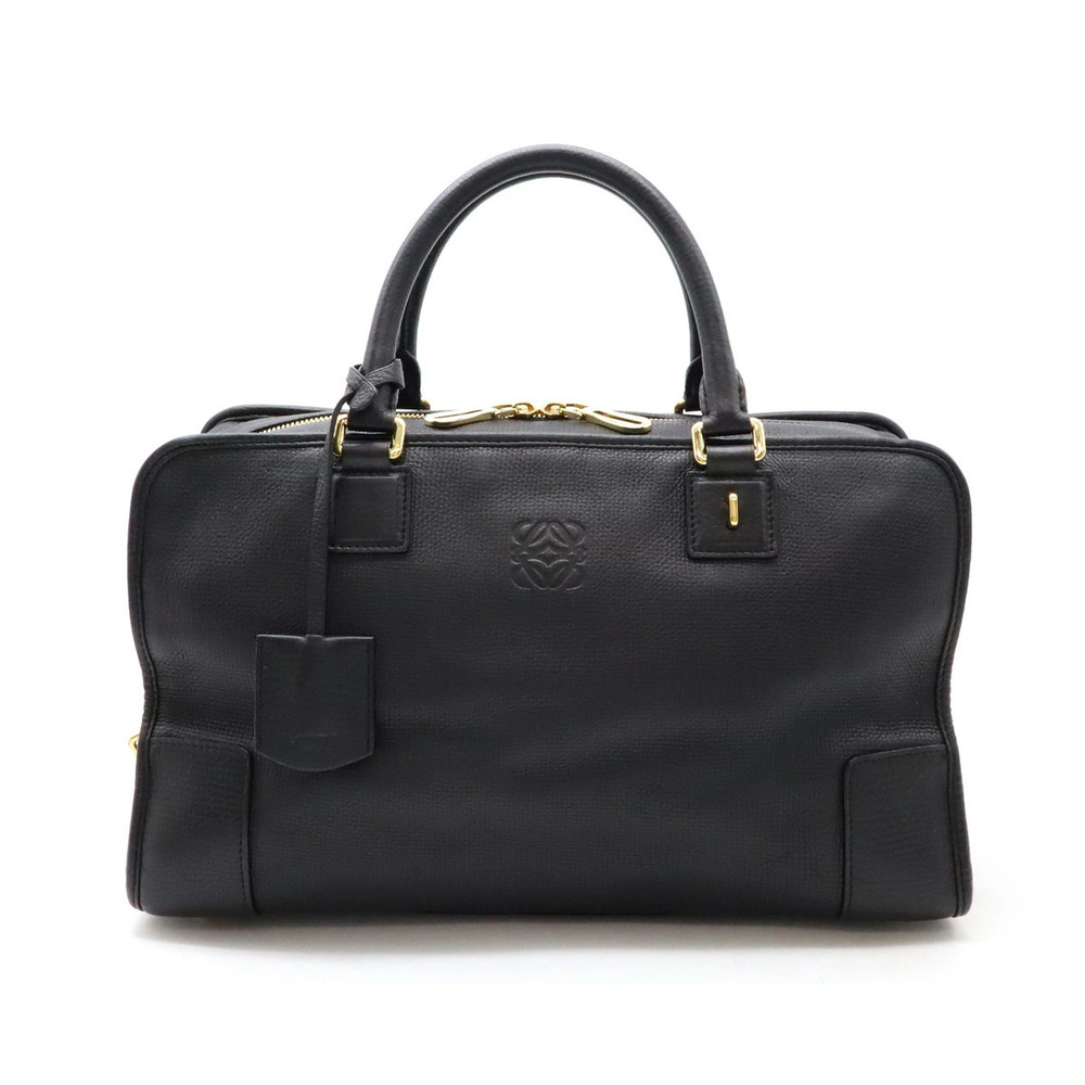 Loewe Amazona Handbag Boston Bag Leather Black